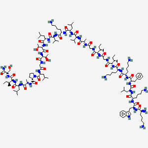 Chemical structure of Cecropin A (1-8)-Melittin (1-18) amide