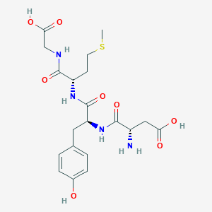Chemical structure of Cholecystokinin Octapeptide (1-4) (desulfated)