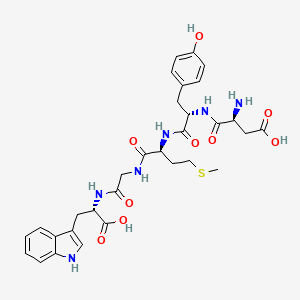 Chemical structure of Cholecystokinin Octapeptide (1-5) (desulfated)