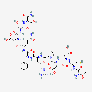 Chemical structure of Chorionic Gonadotropin-β (109-119) amide (human)
