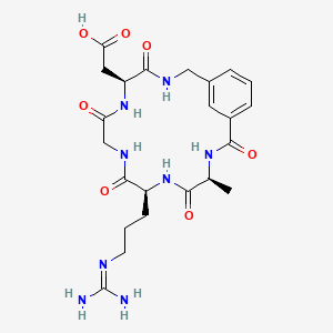 Chemical structure of Cyclo(-Ala-Arg-Gly-Asp-3-aminomethylbenzoyl)