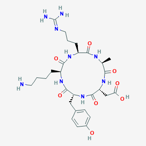 Chemical structure of Cyclo(-Arg-Ala-Asp-D-Tyr-Lys)