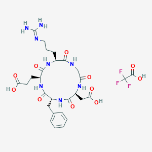 Chemical structure of Cyclo(-Arg-Gly-Asp-D-Phe-Glu)