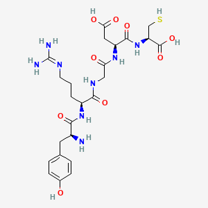 Chemical structure of Cyclo(-D-Tyr-Arg-Gly-Asp-Cys(carboxymethyl)-OH) sulfoxide