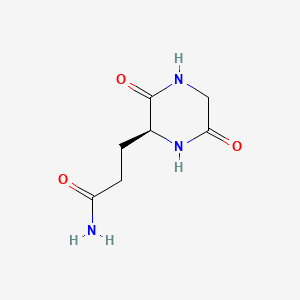 Chemical structure of Cyclo(-Gln-Gly)
