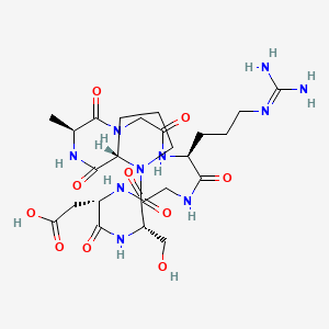 Chemical structure of Cyclo(-Gly-Arg-Gly-Asp-Ser-Pro-Ala)