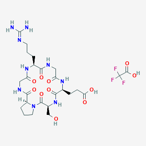 Chemical structure of Cyclo(-Gly-Arg-Gly-Glu-Ser-Pro)