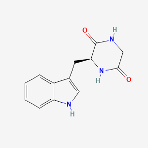 Chemical structure of Cyclo(-Gly-Trp)