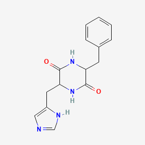 Chemical structure of Cyclo(-His-Phe)