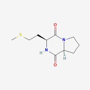 Chemical structure of Cyclo(-Met-Pro)