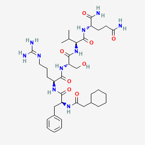 Chemical structure of Cyclohexylacetyl-Phe-Arg-Ser-Val-Gln-NH₂