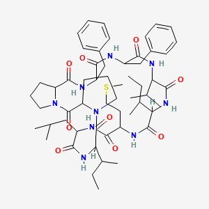 Chemical structure of Cyclolinopeptide B