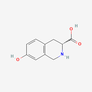 Chemical structure of D-7-Hydroxy-1,2,3,4-tetrahydroisoquinoline-3-carboxylic acid