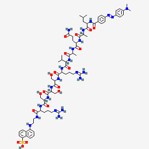 Chemical structure of DABCYL-TNF-α-EDANS (-4 to +6) (human)