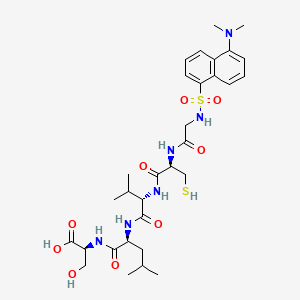 Chemical structure of Dansyl-Gly-Cys-Val-Leu-Ser-OH