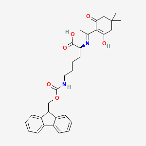 Chemical structure of Dde-Lys(Fmoc)-OH