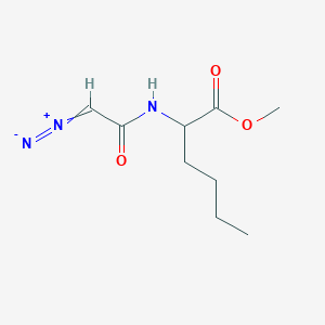 Chemical structure of Diazoacetyl-DL-Nle-OMe