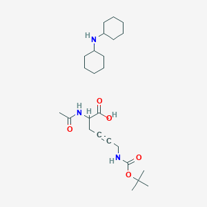 Chemical structure of DL-2-Acetamido-6-(Boc-amino)-4-hexynoic acid · DCHA