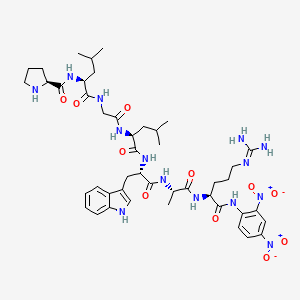 Chemical structure of Dnp-Pro-Leu-Gly-Leu-Trp-Ala-D-Arg-NH₂