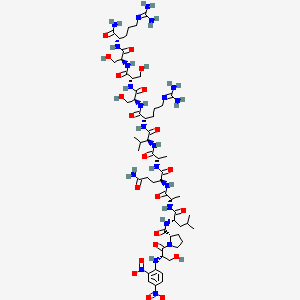 Chemical structure of Dnp-Pro-TNF-α (71-82) amide (human)