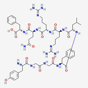 Chemical structure of Dynorphin B (1-9)