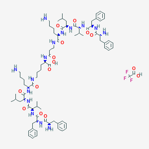 Chemical structure of ent-[Amyloid β-Protein (20-16)]-β-Ala-D-Lys(ent-[Amyloid β-Protein (16-20)])