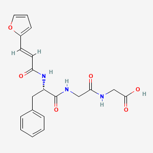 Chemical structure of FA-Phe-Gly-Gly-OH