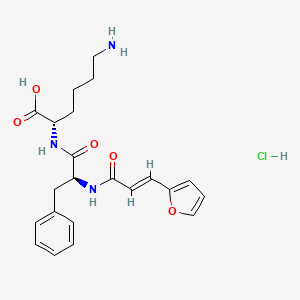Chemical structure of FA-Phe-Lys-OH · HCl