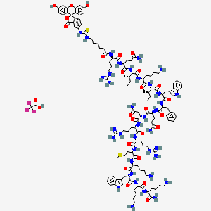 Chemical structure of FITC-εAhx-Antennapedia Homeobox (43-58) amide