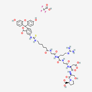 Chemical structure of FITC-εAhx-Gly-Arg-Gly-Asp-Ser-Pro-OH