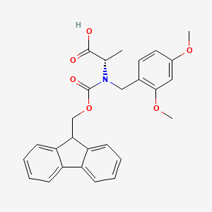 Chemical structure of Fmoc-(Dmb)Ala-OH