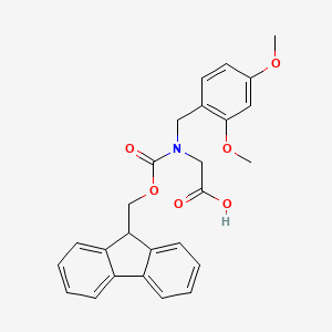 Chemical structure of Fmoc-(Dmb)Gly-OH
