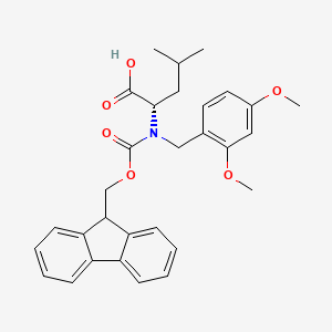 Chemical structure of Fmoc-(Dmb)Leu-OH