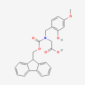 Chemical structure of Fmoc-(Hmb)Gly-OH