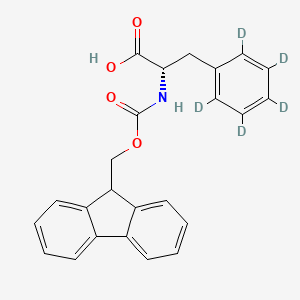 Chemical structure of Fmoc-[ring-D₅]Phe-OH