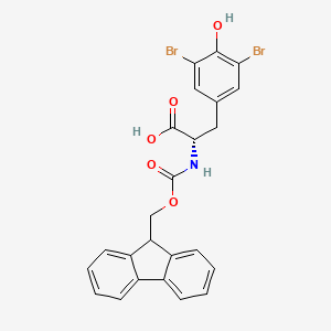 Chemical structure of Fmoc-3,5-dibromo-Tyr-OH