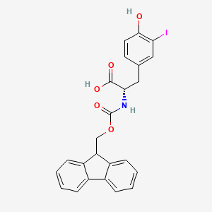 Chemical structure of Fmoc-3-iodo-Tyr-OH