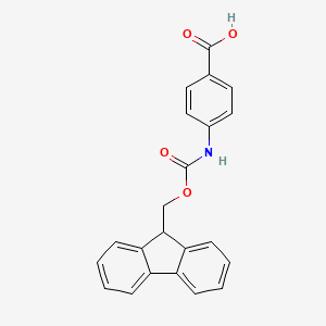 Chemical structure of Fmoc-4-Abz-OH