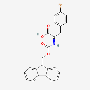 Chemical structure of Fmoc-4-bromo-D-Phe-OH