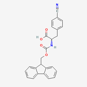 Chemical structure of Fmoc-Phe(4-CN)-OH