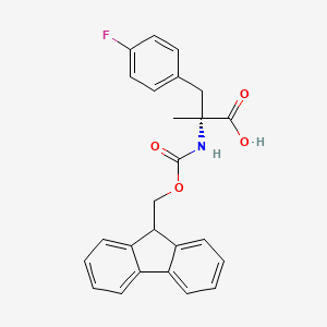 Chemical structure of Fmoc-4-fluoro-α-Me-Phe-OH · DCHA