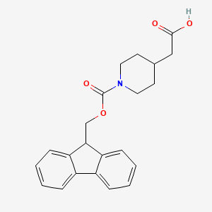 Chemical structure of Fmoc-4-piperidylacetic acid
