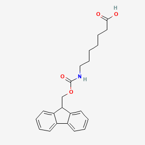 Chemical structure of Fmoc-7-aminoheptanoic acid