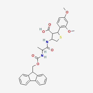 Chemical structure of Fmoc-Ala-Cys(Psi(Dmp,H)pro)-OH