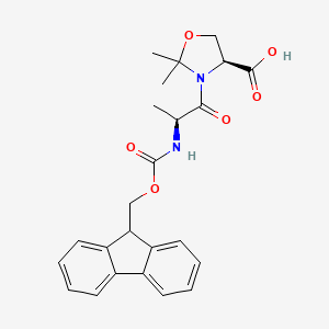 Chemical structure of Fmoc-Ala-Ser(Psi(Me,Me)pro)-OH
