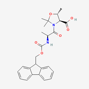 Chemical structure of Fmoc-Ala-Thr(Psi(Me,Me)pro)-OH