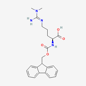Chemical structure of Fmoc-Arg(Me)2-OH