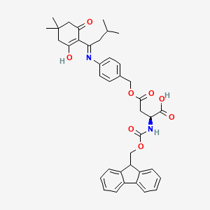 Chemical structure of Fmoc-Asp(ODmab)-OH