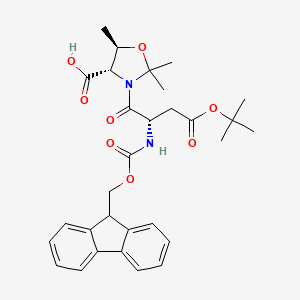 Chemical structure of Fmoc-Asp(Otbu)-Thr(Psime,Mepro)-OH