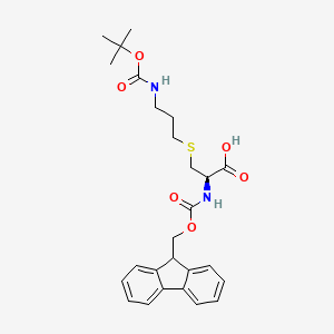 Chemical structure of Fmoc-Cys(3-(Boc-amino)-propyl)-OH
